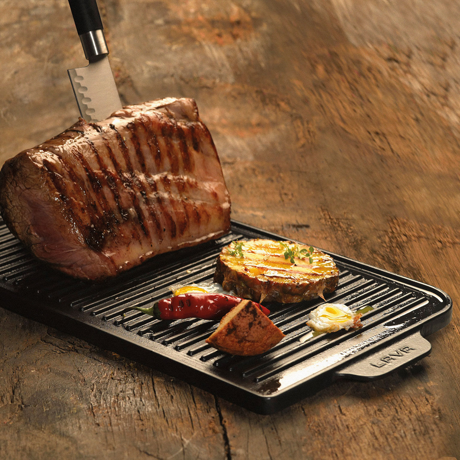 Compact Electric Grill Steaks Ham Egg Non-Stick Deep Grid Surface