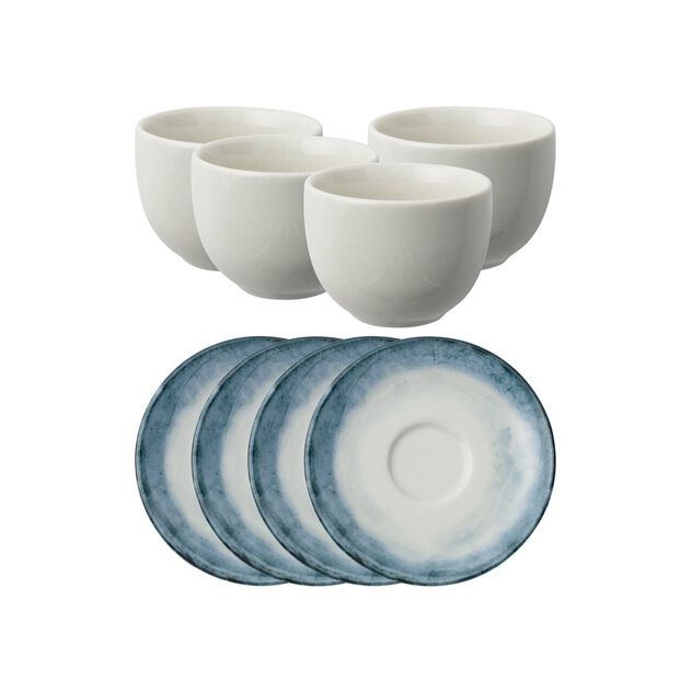 Set caffè 4 pcs, tazzine caffè con piattini image number 0