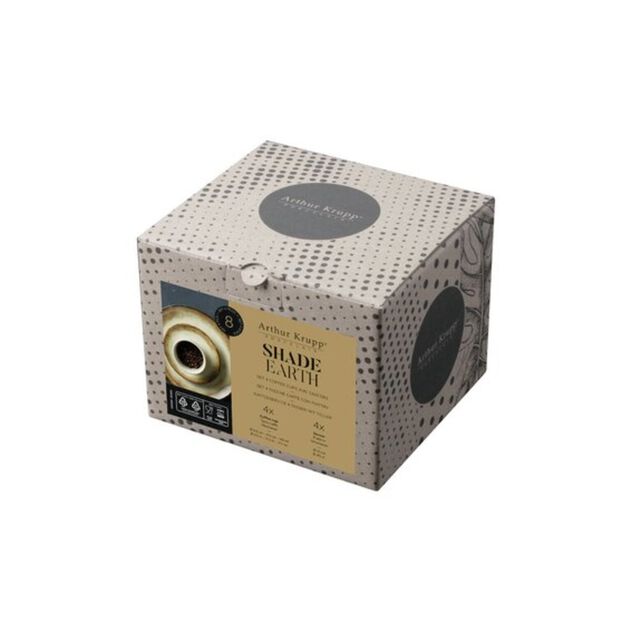 Set caffè 4 pcs, tazzine caffè con piattini image number 4