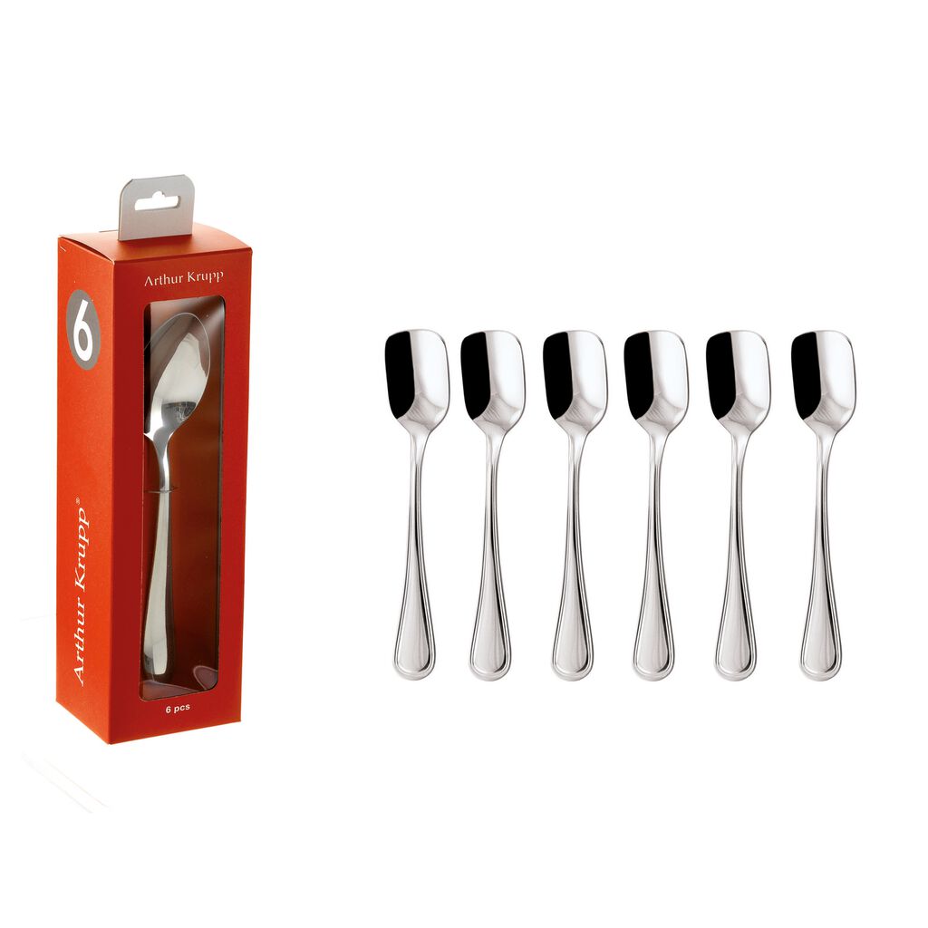 6 ice cream spoons set hanging pack image number 0