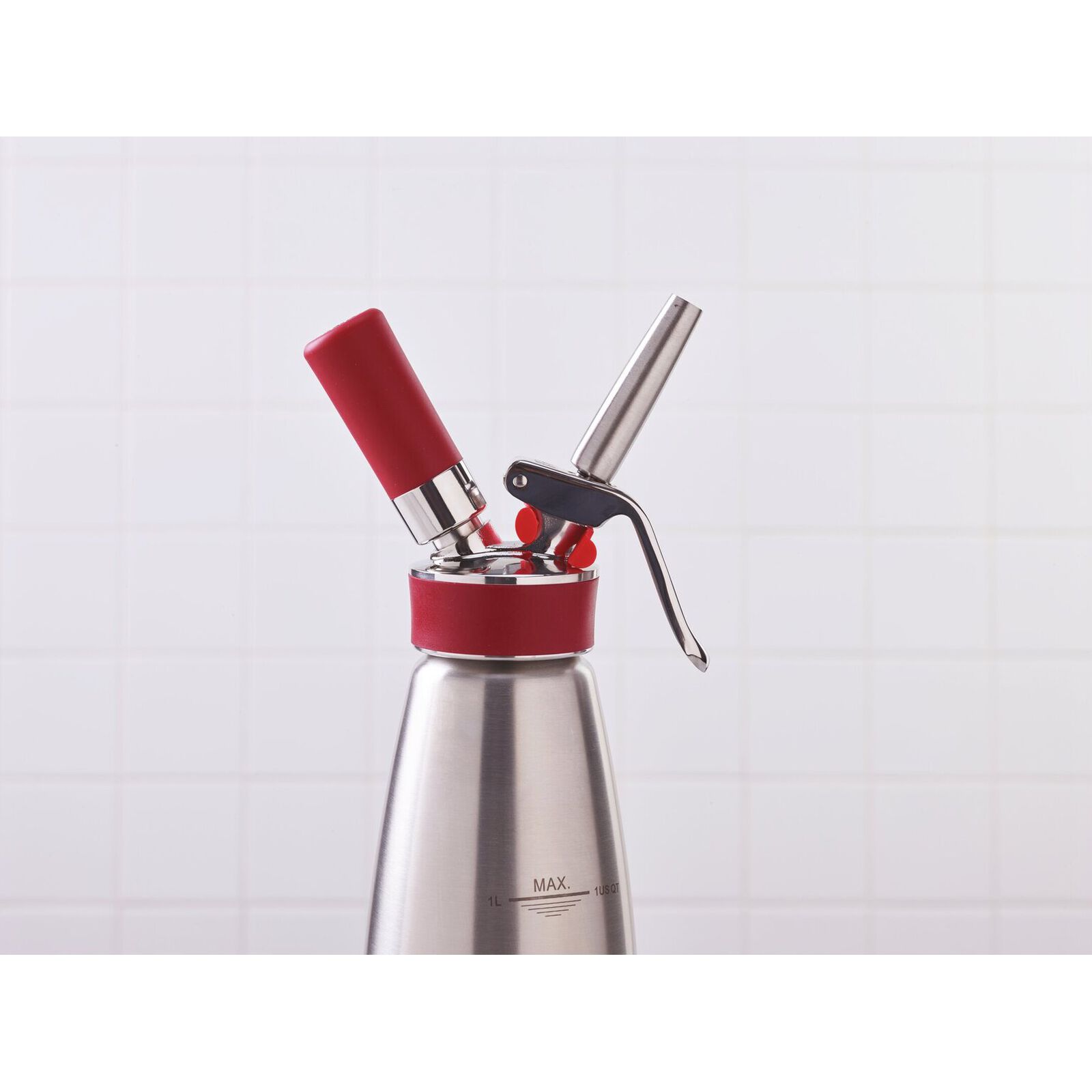 Sifone Per Panna In Acciaio Inox Da 500 Ml - Con 3 Ugelli Inox Per Decorare Dolci, Gelati, Cappuccino (N2O Non Incluso)