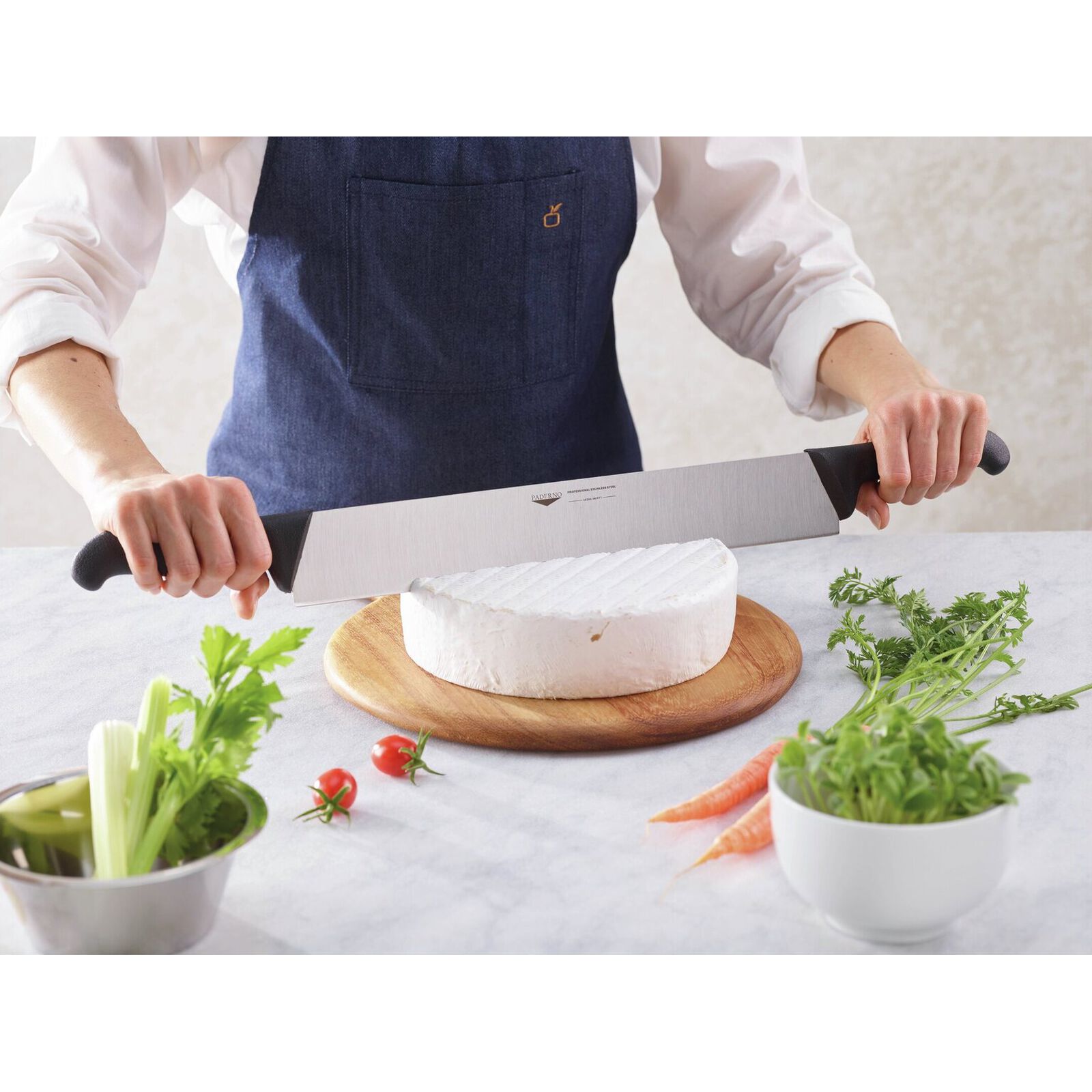 Cheese knife 2 handles image number null