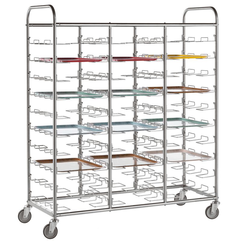 Trolley for tray collection