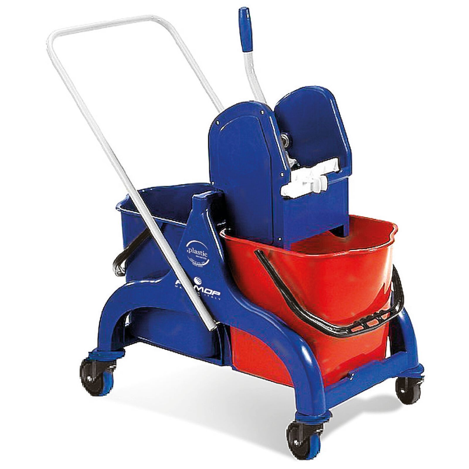 Trolley for floor cleaning with press image number null