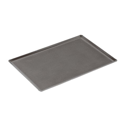 Baking sheet perforated and silicone coating