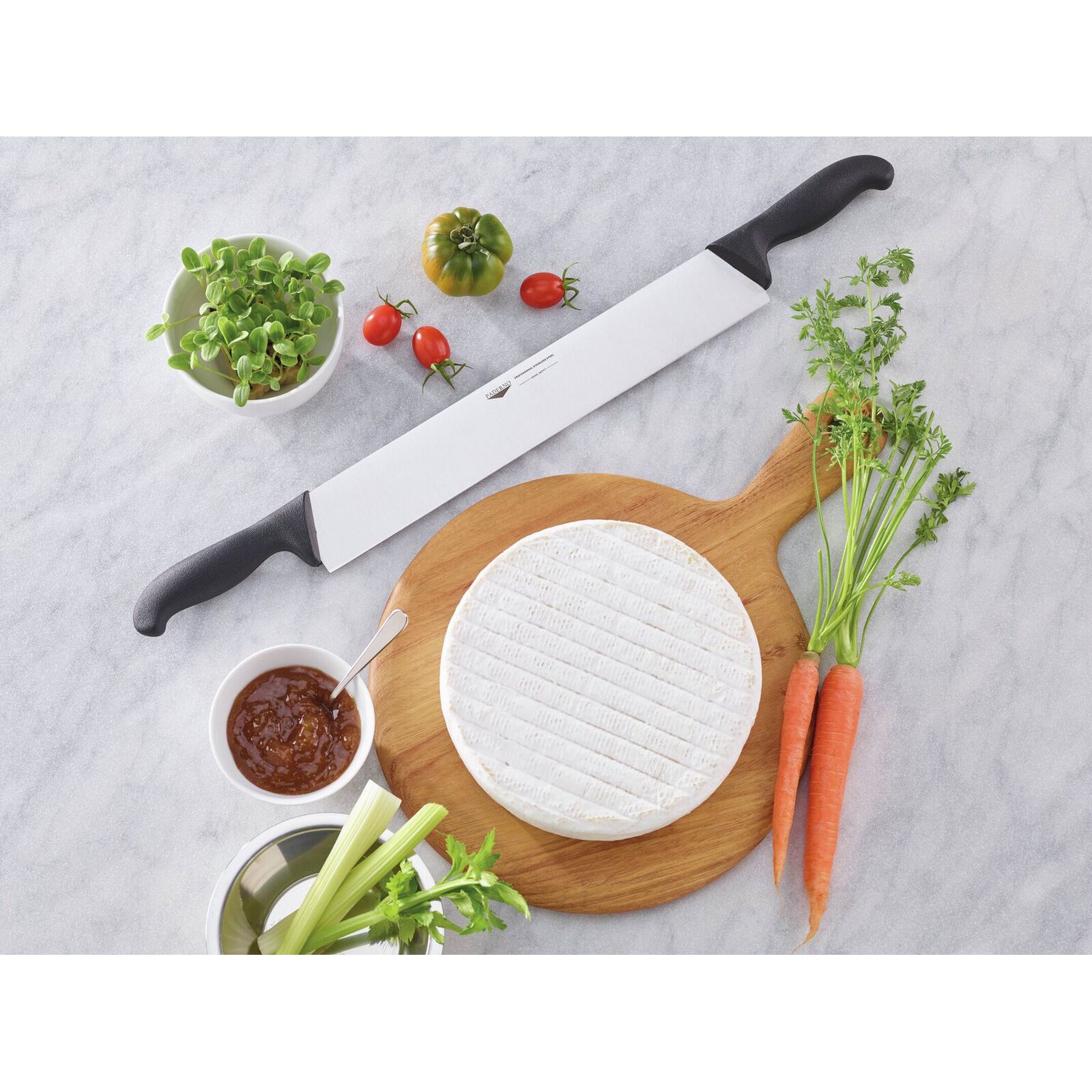 Cheese knife 2 handles image number null