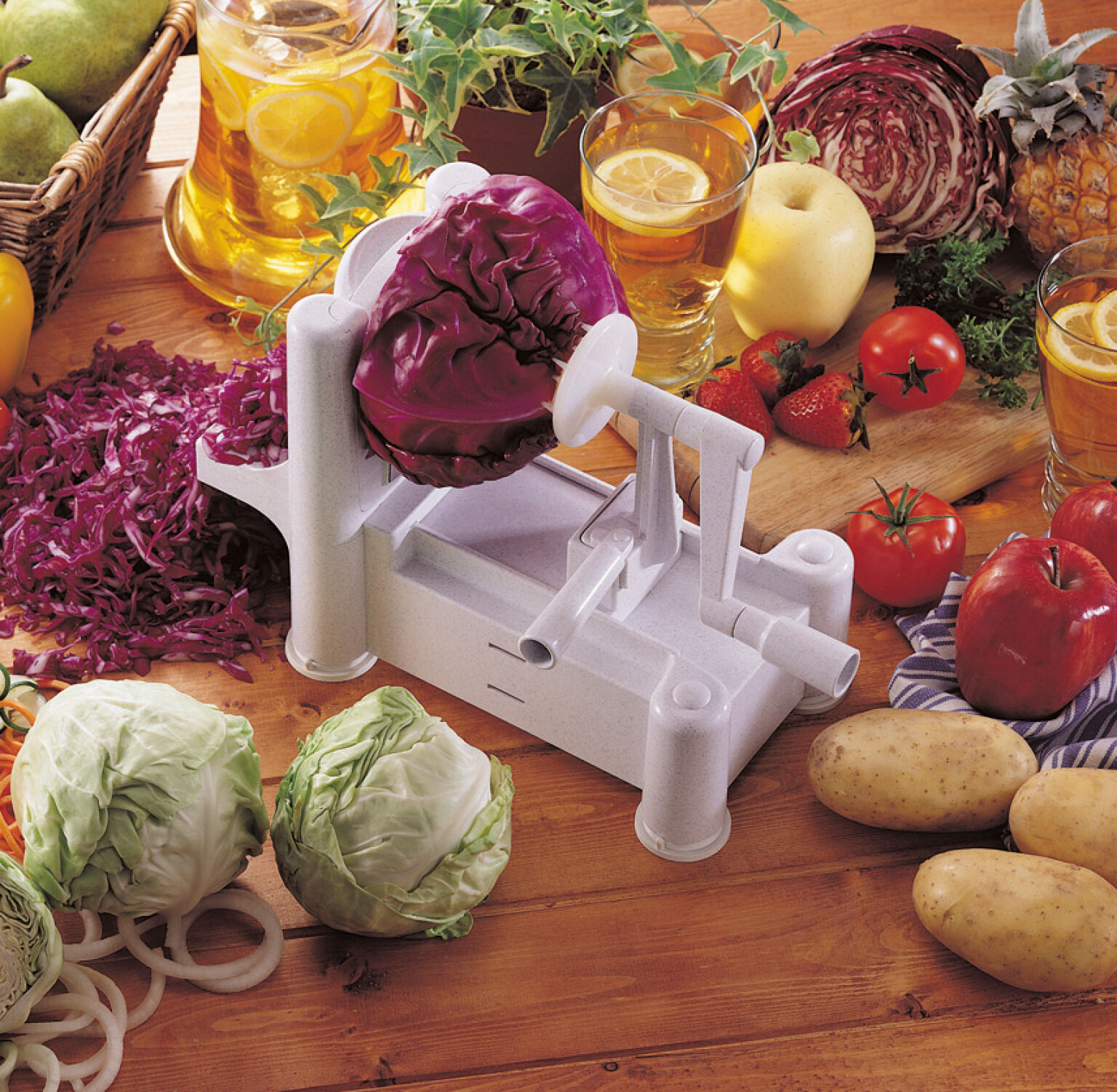 strumento per scavare ELIAUK per verdure Tagliaverdure a spirale frutta e verdura ripiena set da 4 pezzi strumento da cucina per la casa manico antiscivolo 