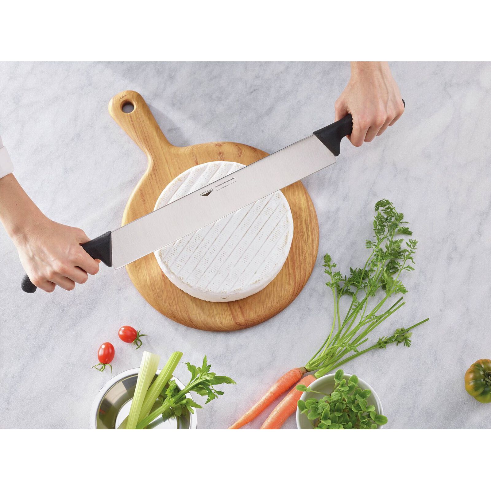 Cheese knife 2 handles image number null