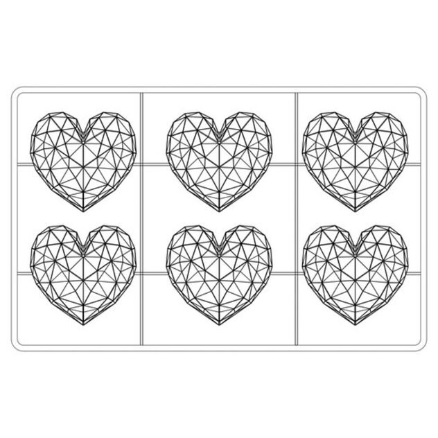 Stampo multiplo praline di cioccolato, cuore image number 1