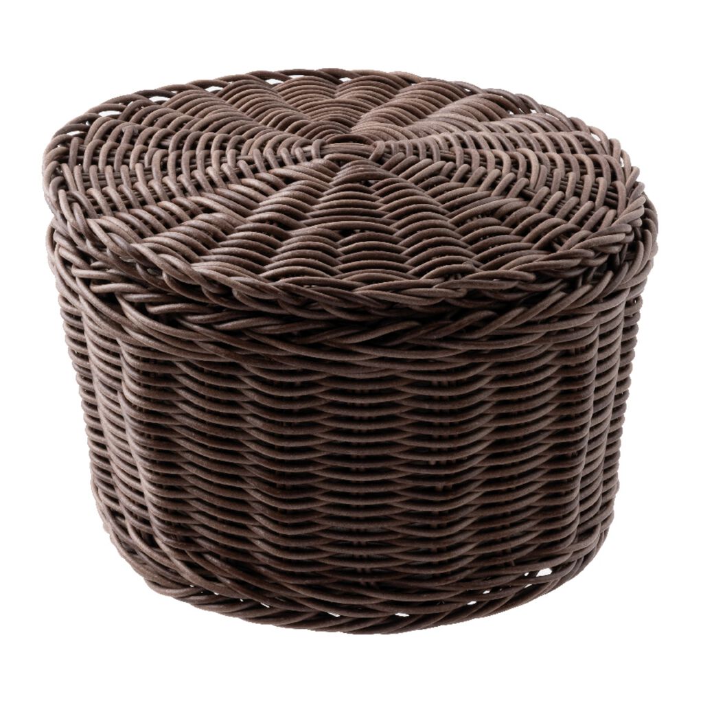 Fabric-lined rattan egg basket  image number 0