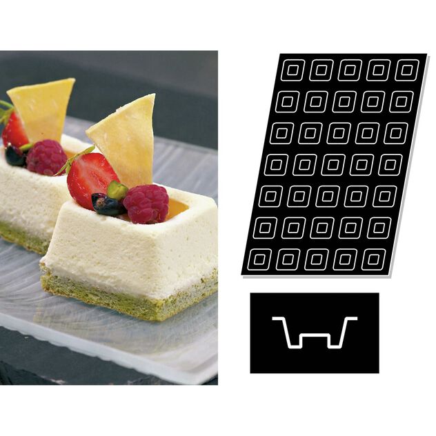 Mold Flexipan multiple Square Savarins image number 0