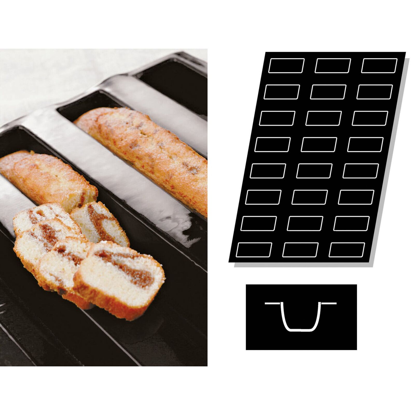 Mold Flexipan multiple Christmas Log image number null