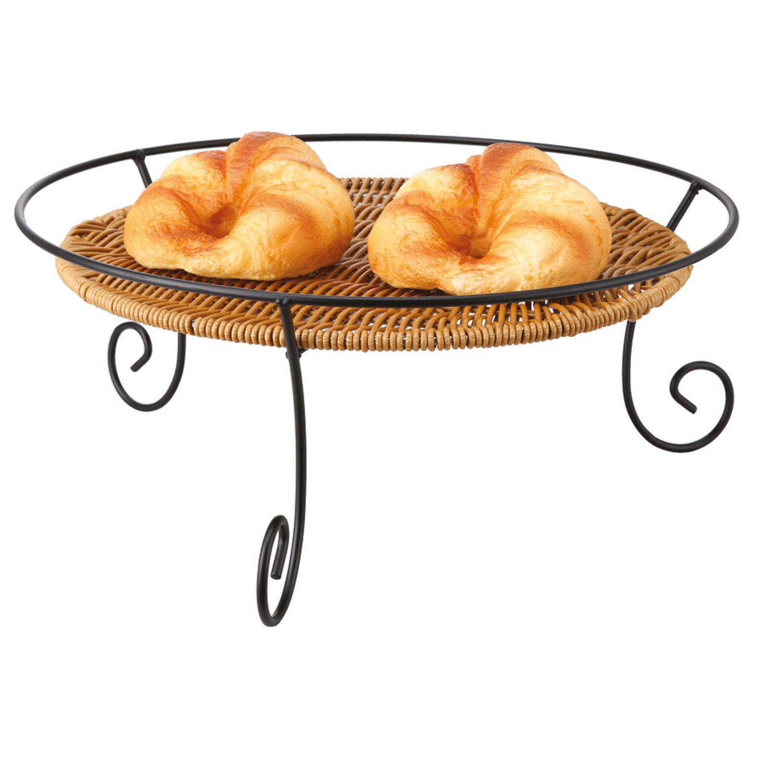 Basket with black wire stand