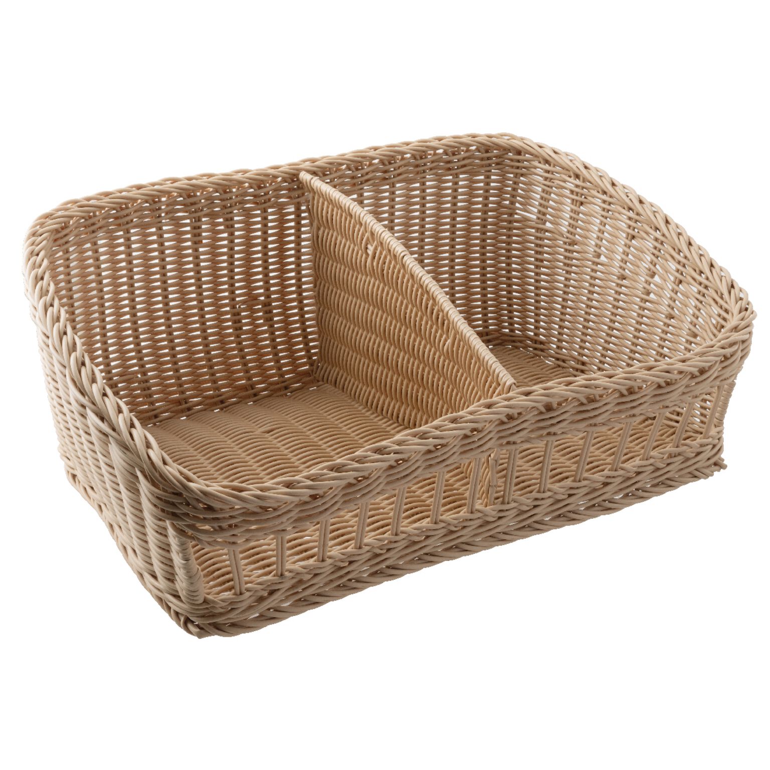 Bread basket with 2 sections and removable divider