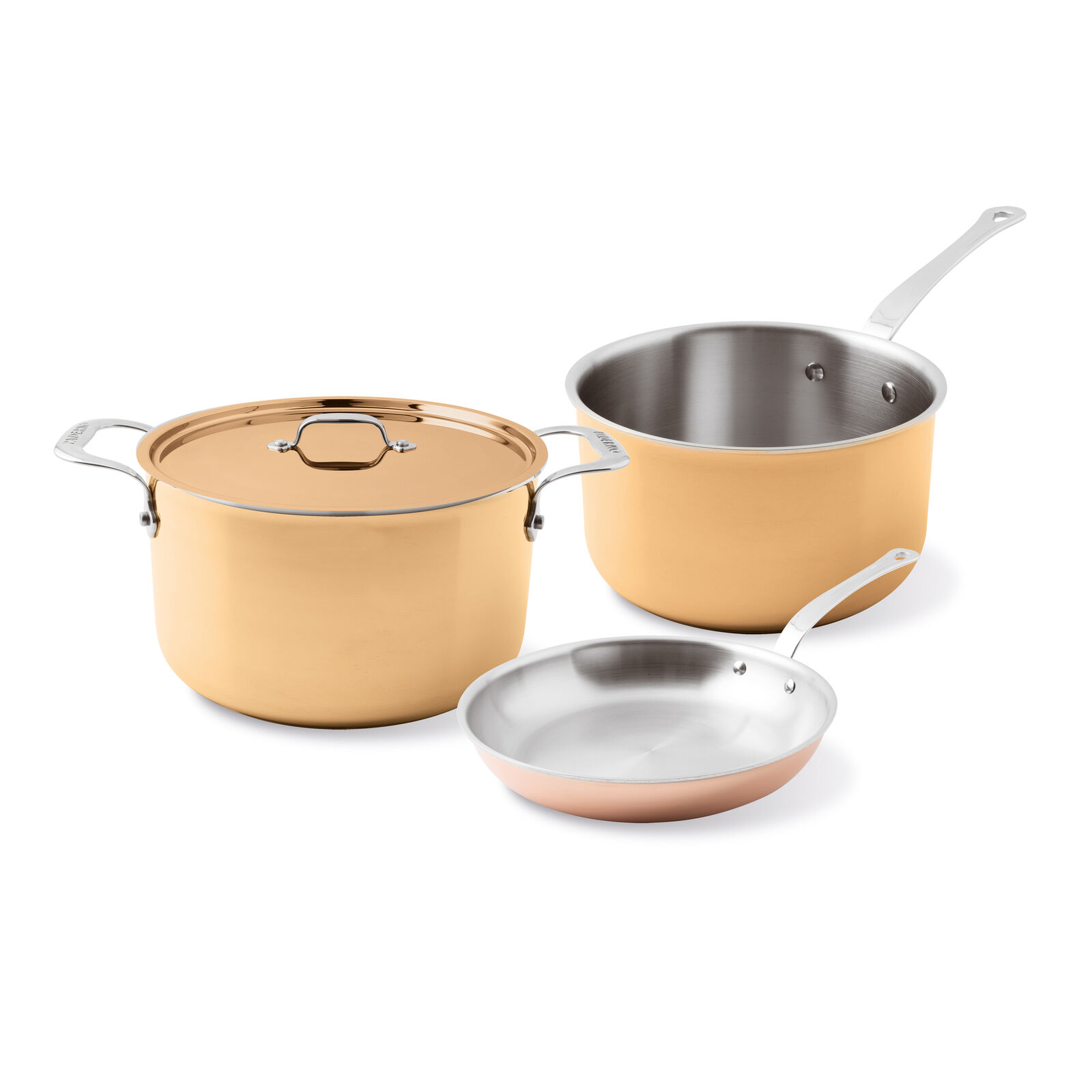 Copper cookware set, 4 pieces image number null