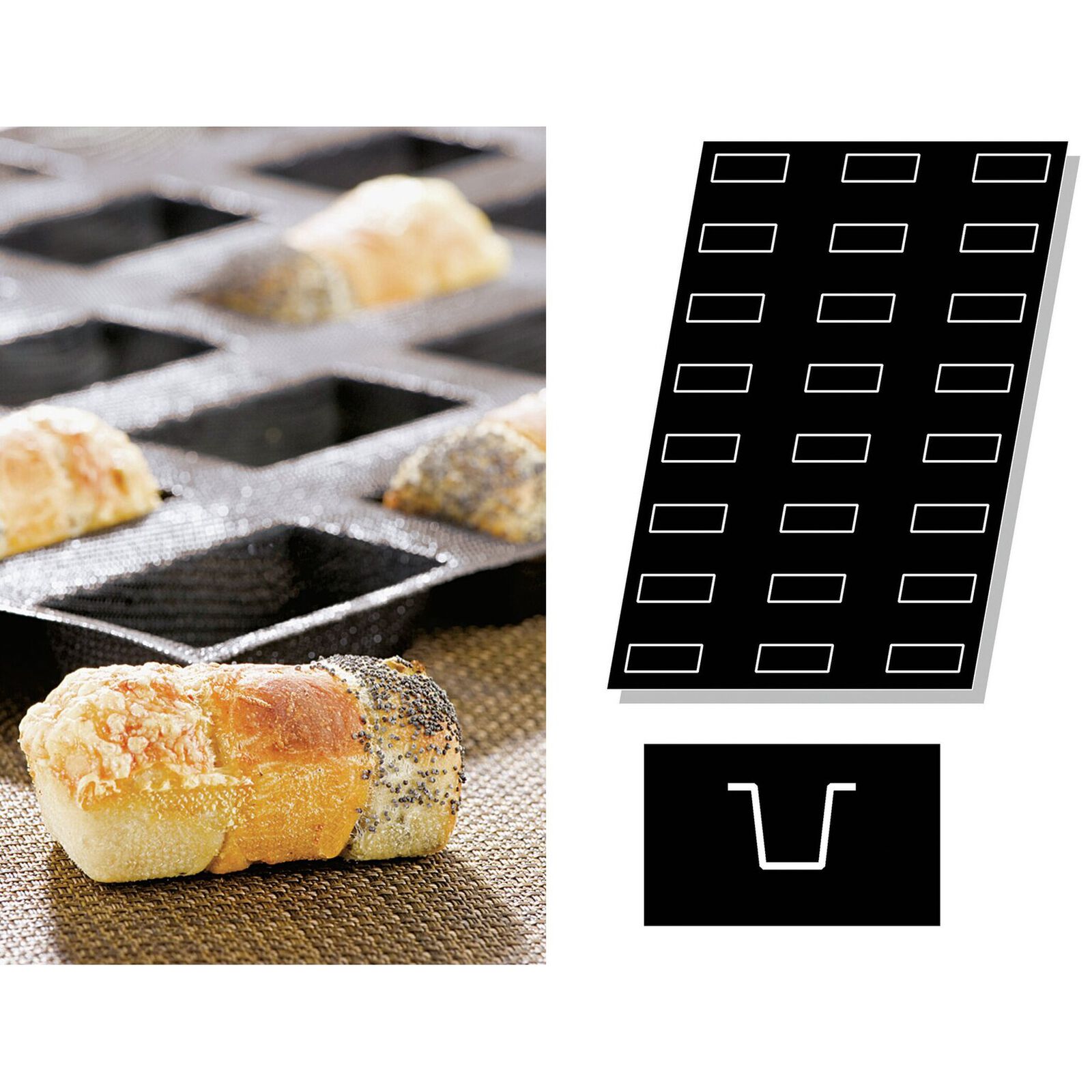 Mold Flexipan multiple Rectangular Cakes image number null