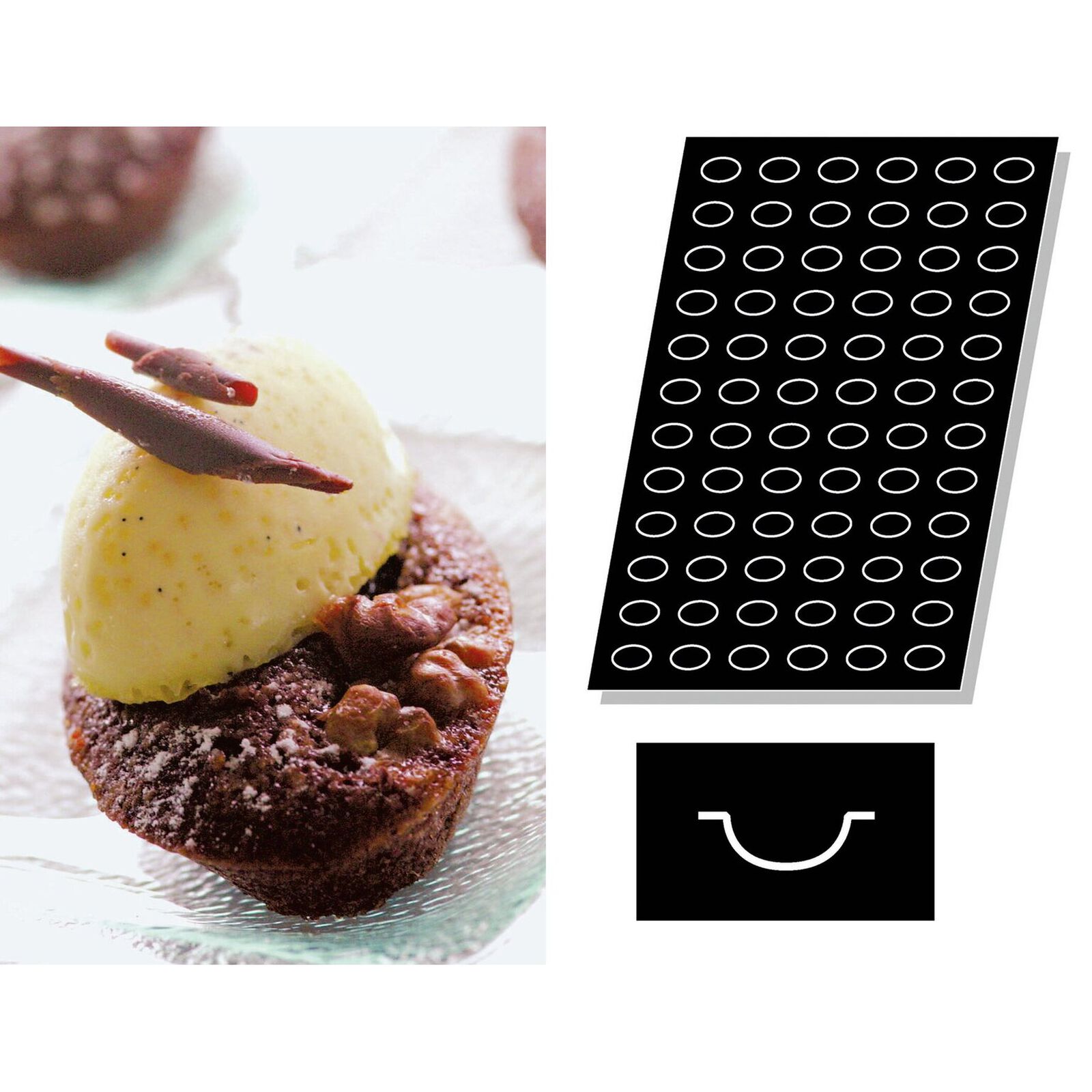 Mold Flexipan multiple Small Quenelles image number null