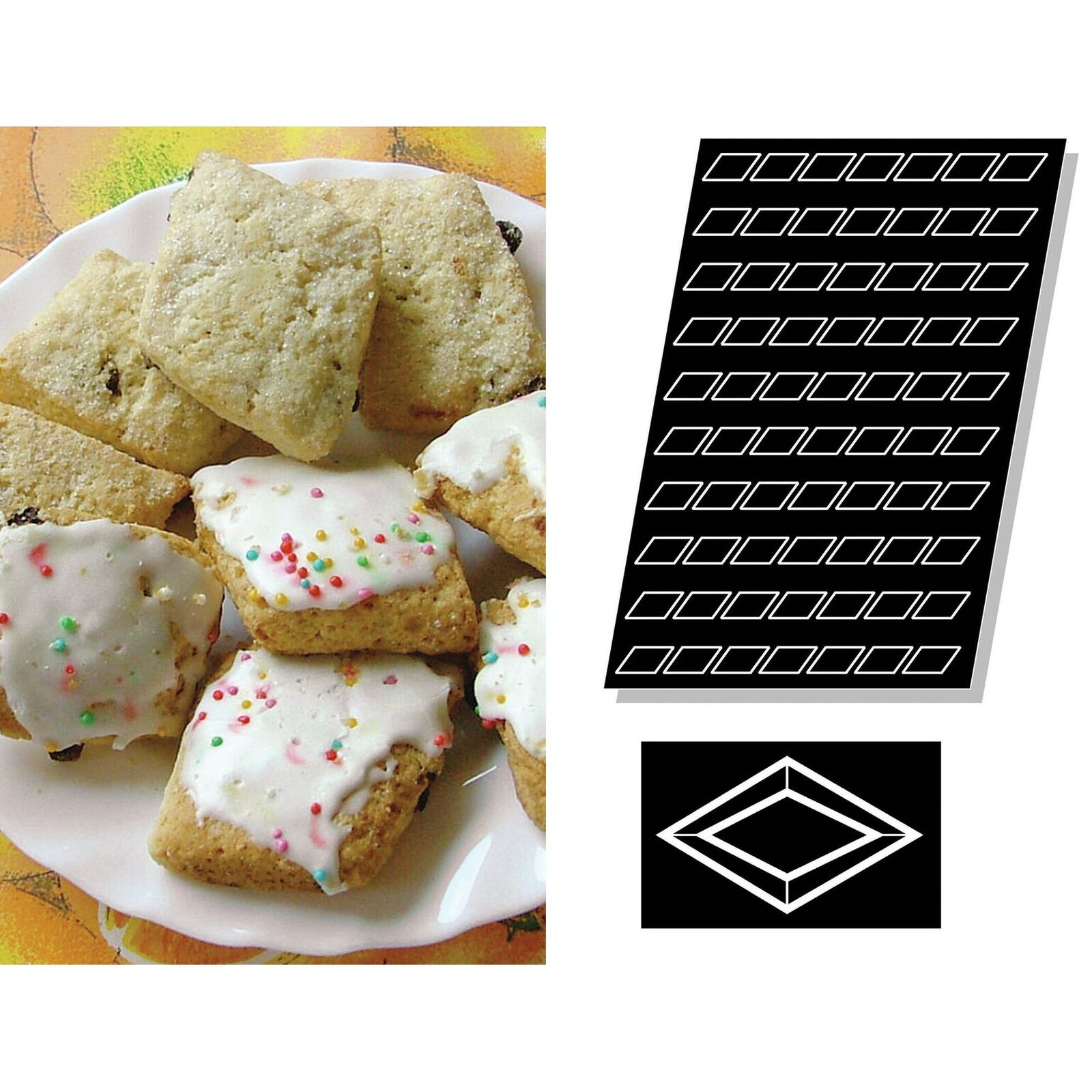 Mold Flexipan multiple Rhombus image number null