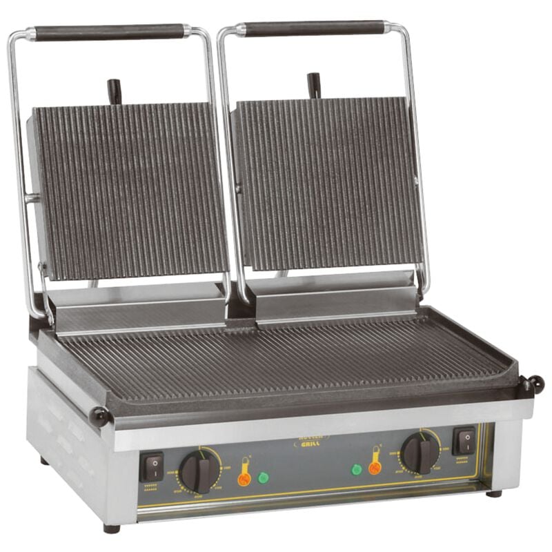 Contact grill double plate