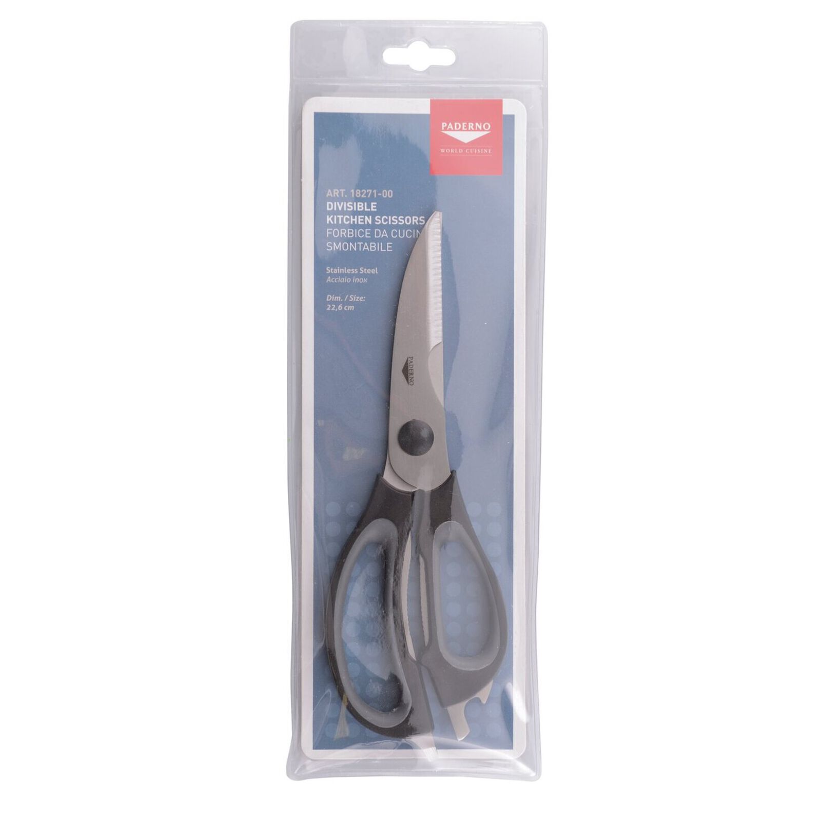 Paderno Forbice Da Cucina Smontabile In Acciaio Inox – Modello 18273-00, Professionale E Facile Da Pulire