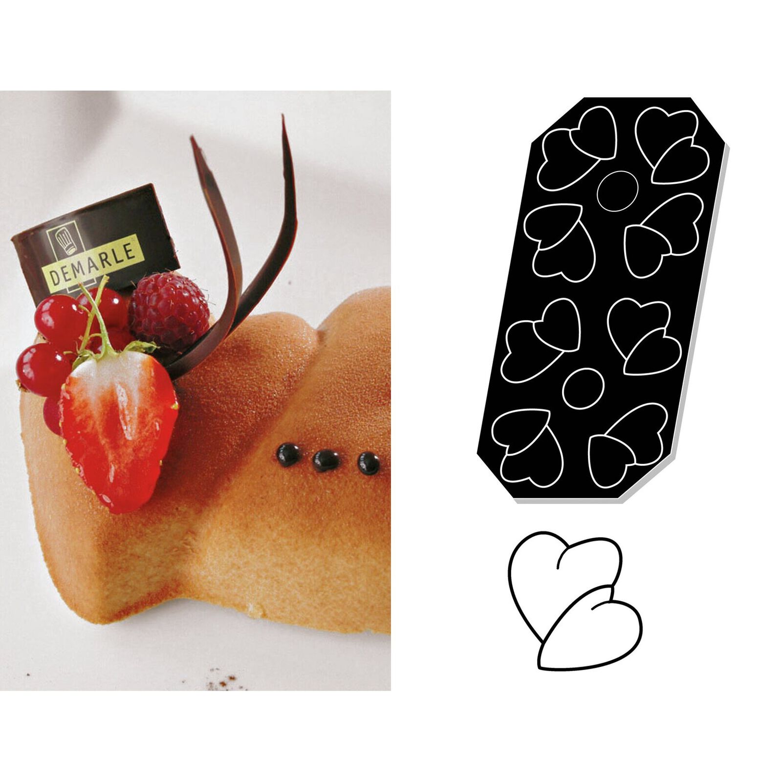 Mold Flexipan multiple Interlacing Hearts image number null