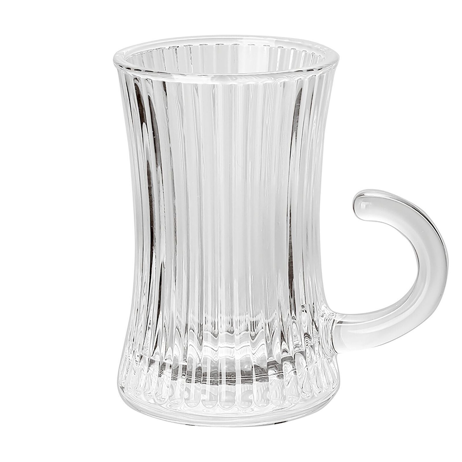 Tazza caff&egrave; rigata con manico, set 6 pezzi image number null