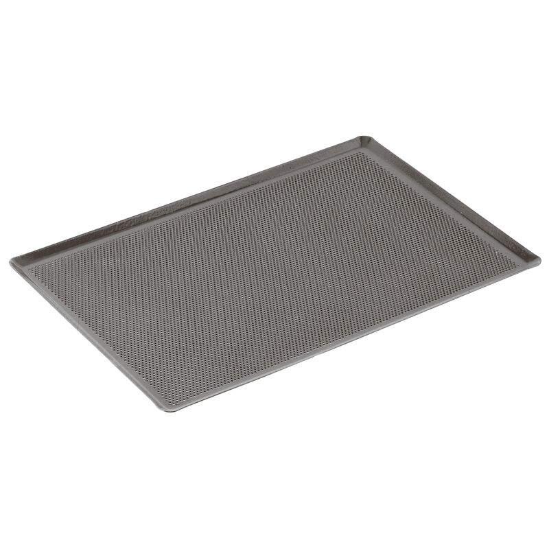 Baking sheet perforated and silicone coating