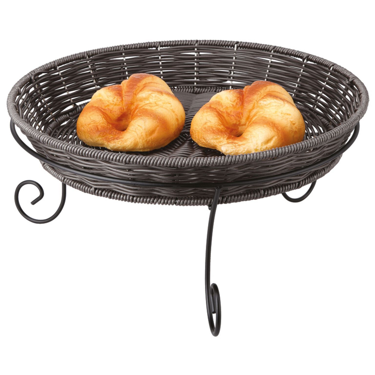 Basket with black wire stand
