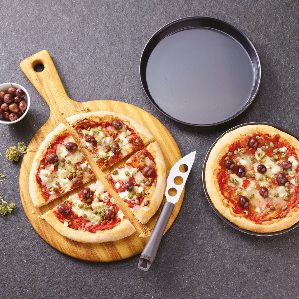 teglie pizza professionali in ferro blu per pizzeria cm. 30 x 60 x 3 h  bordi dritti