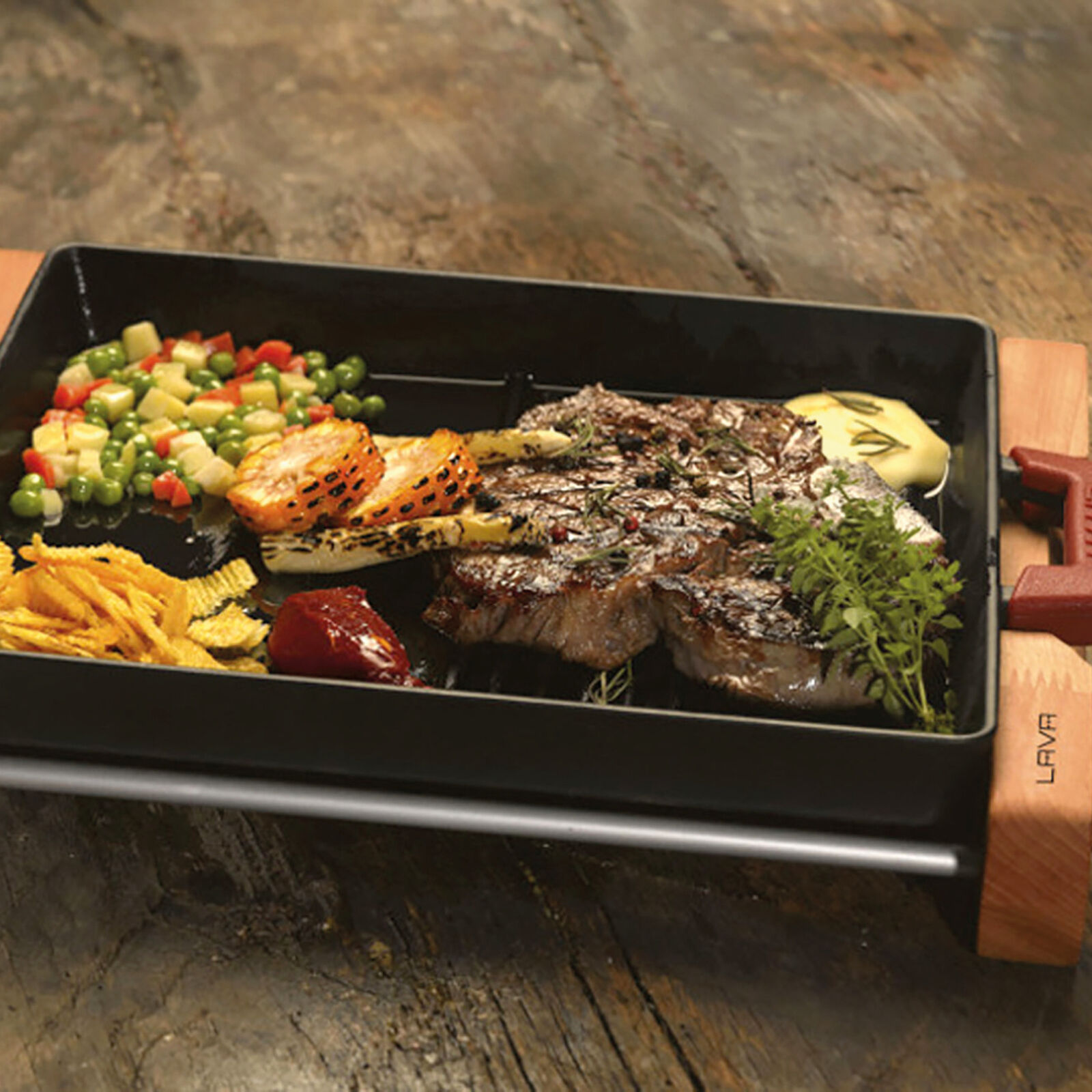 Bistecchiera con supporto image number null