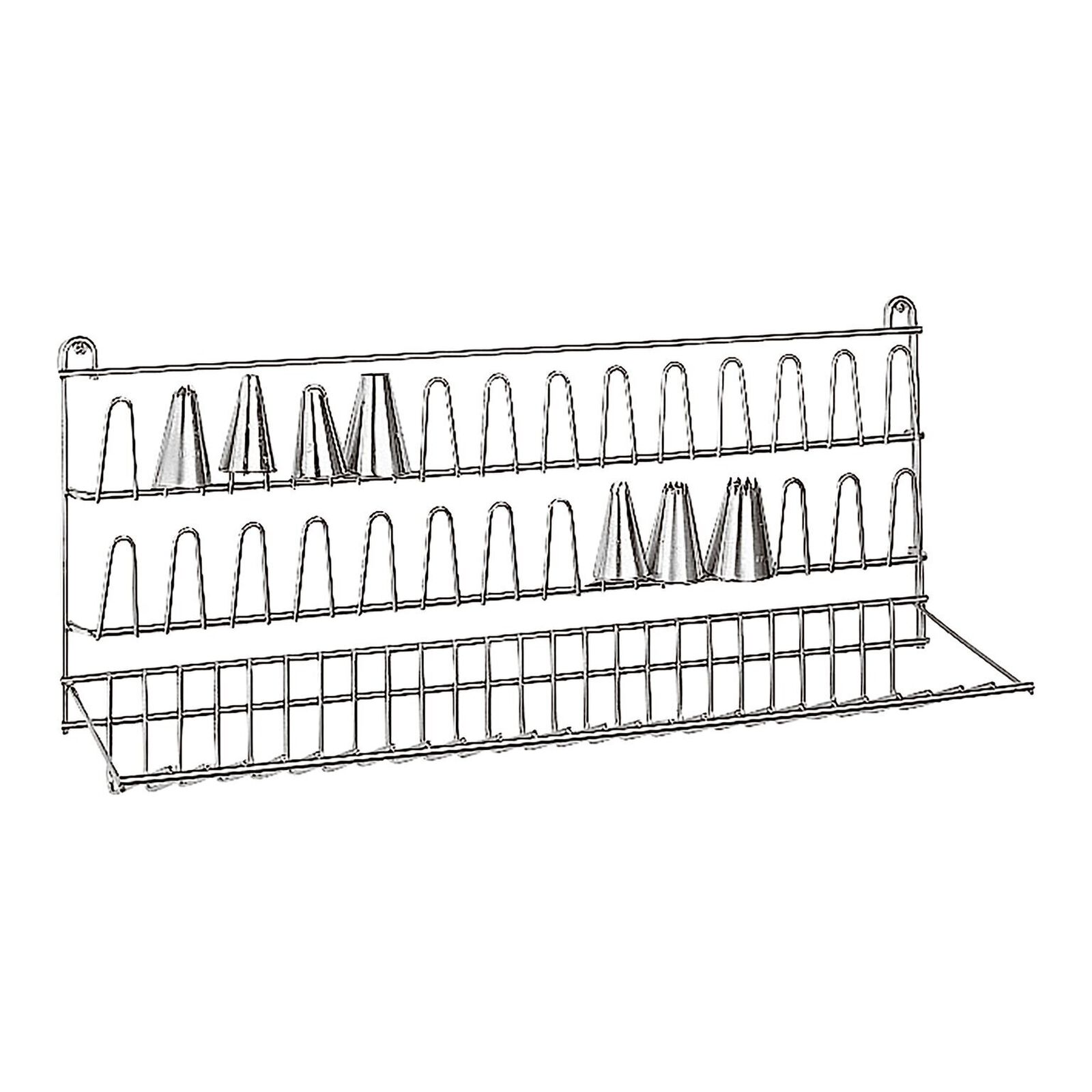 Wall rack for nozzles/icing bags  image number null