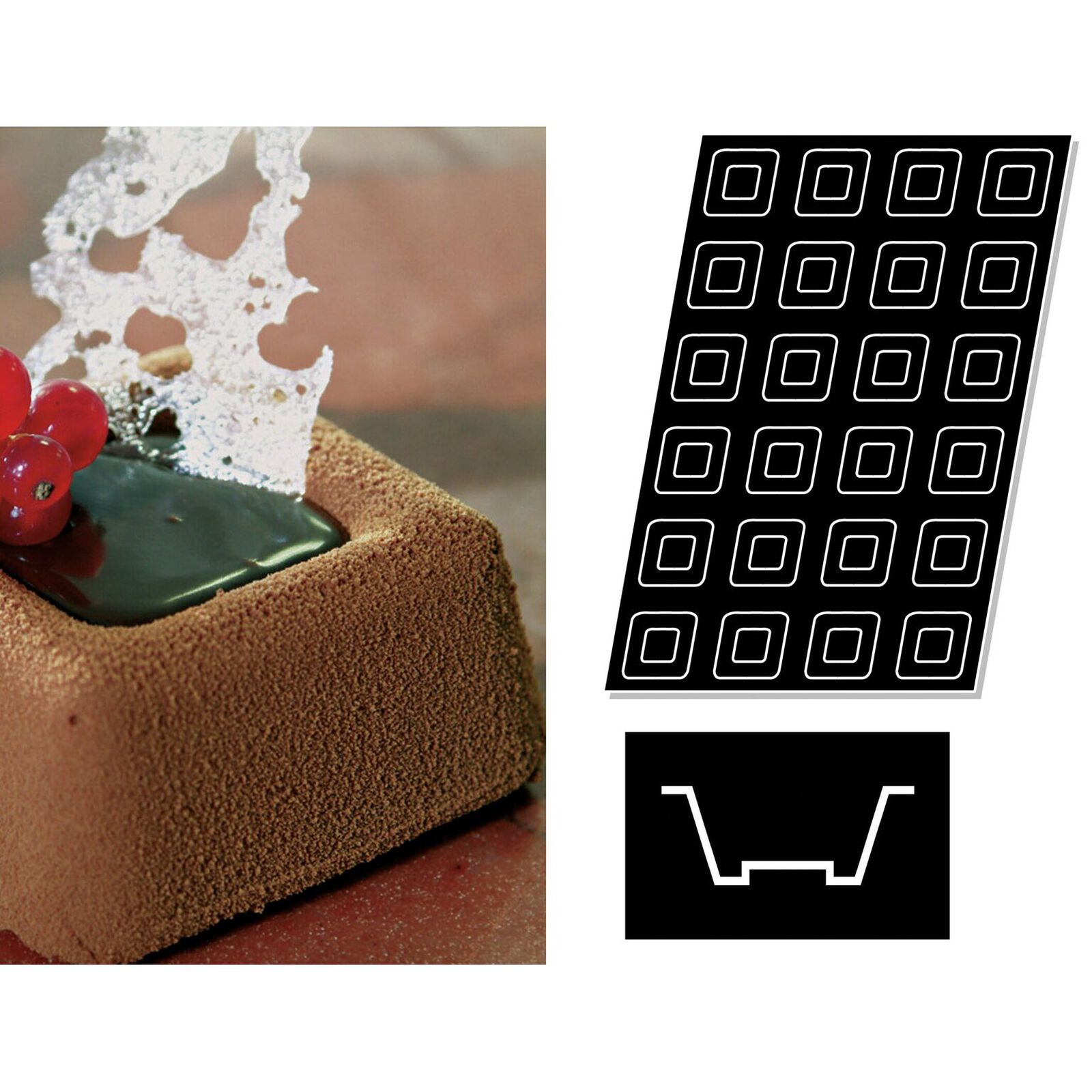 Mold Flexipan multiple Square Savarins image number null
