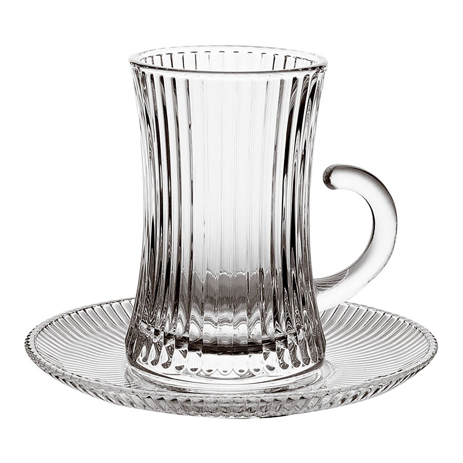 Tazza caff&egrave; rigata con manico, set 6 pezzi image number null