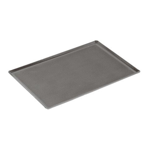 Baking sheet perforated and silicone coating