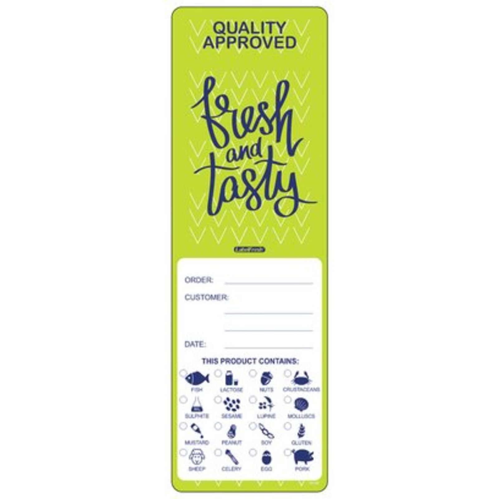 Labels delivery with allergens image number null