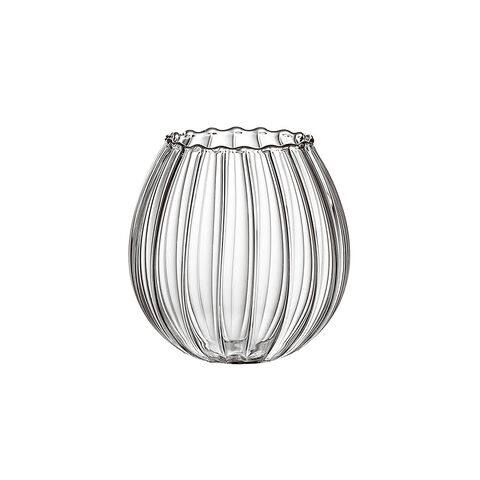 Universal glass with ribbed - pleated effect