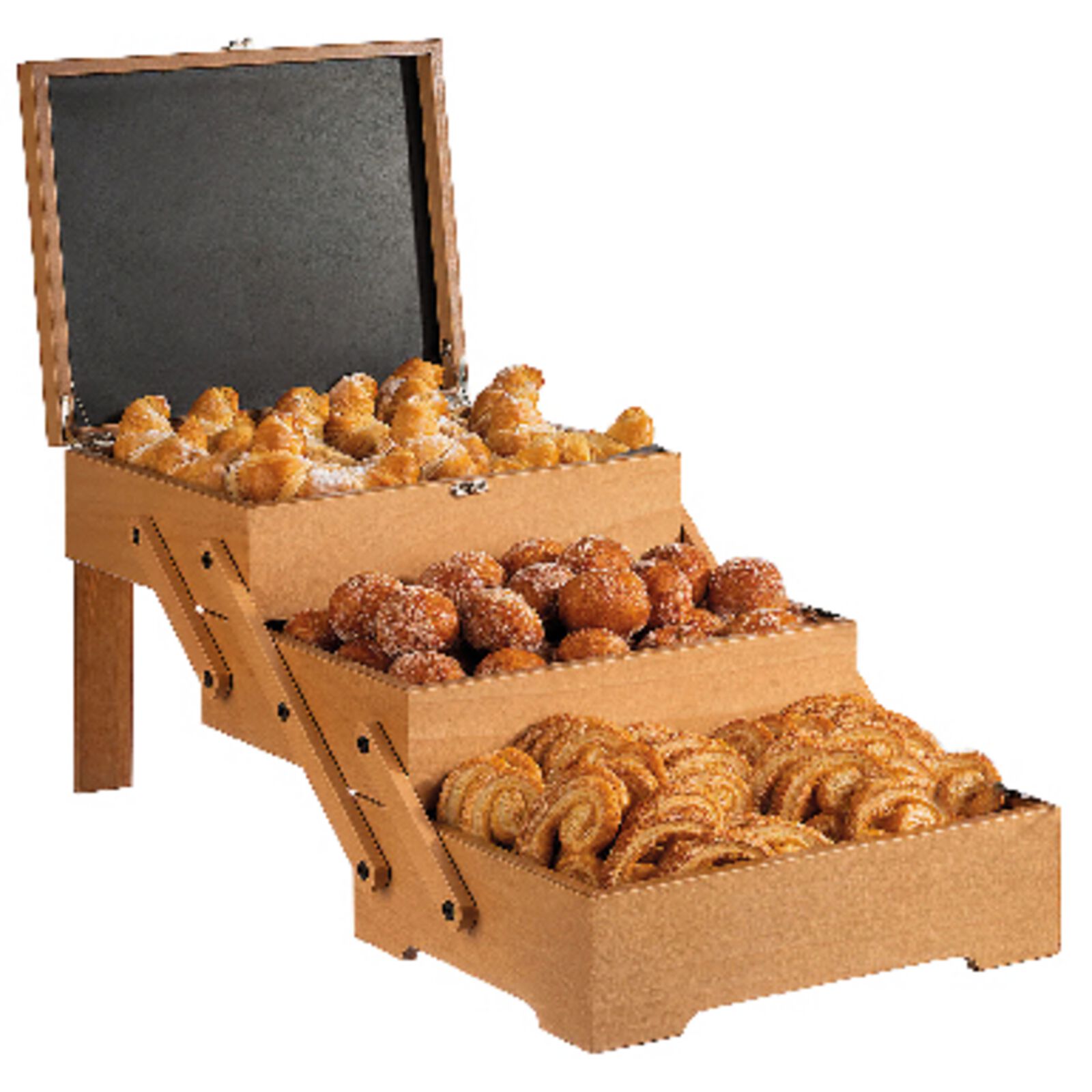 Display for buffet with 3 compartments image number null