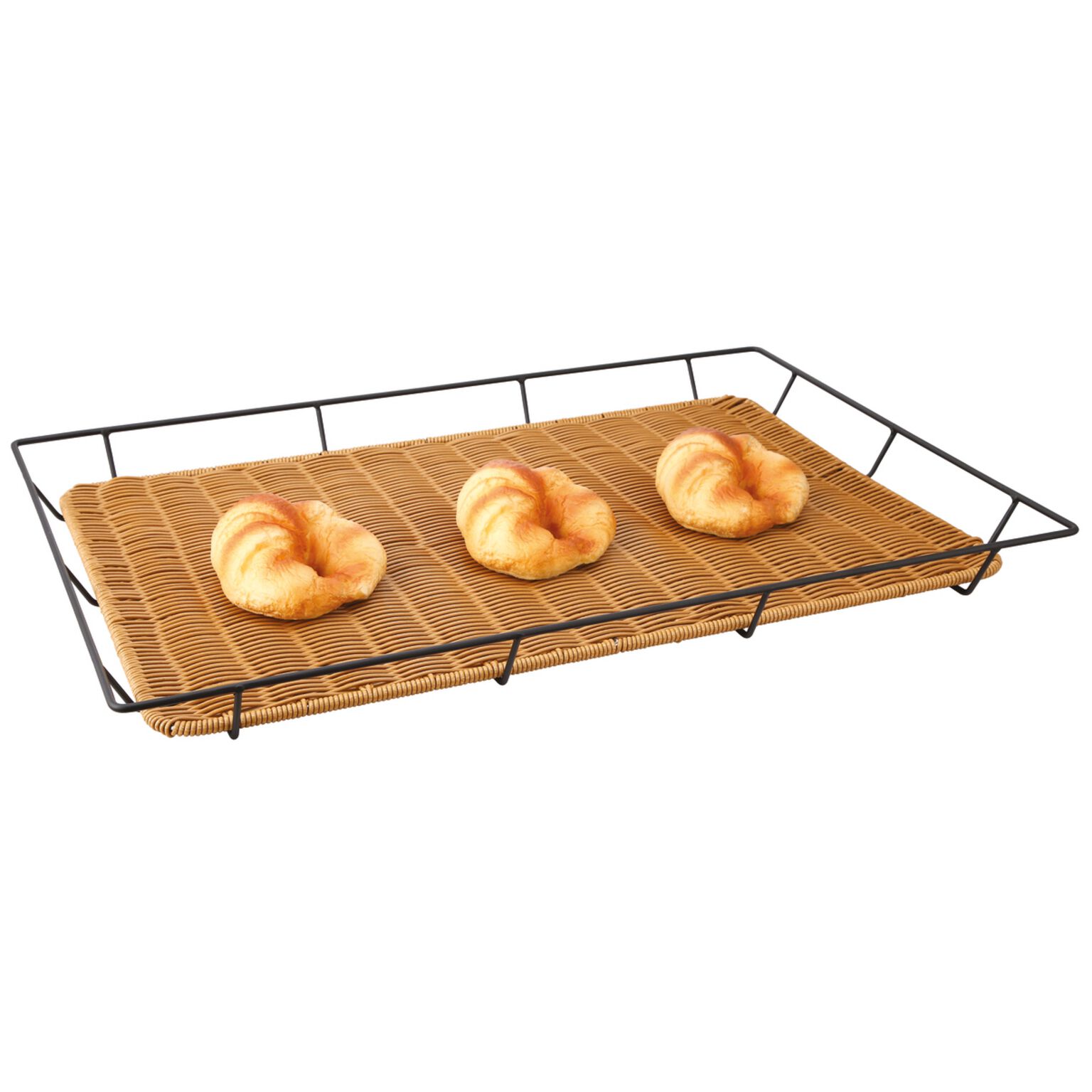 Basket with black wire stand