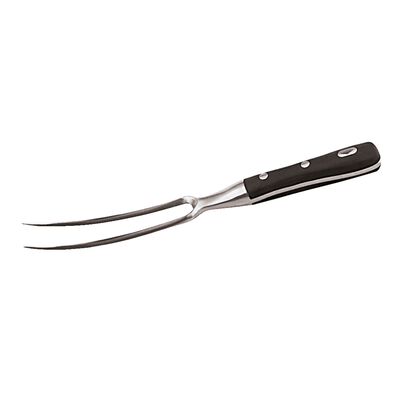 Carving fork curved, forged