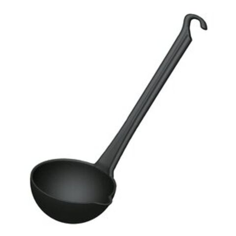 Ladle with spout, short handle