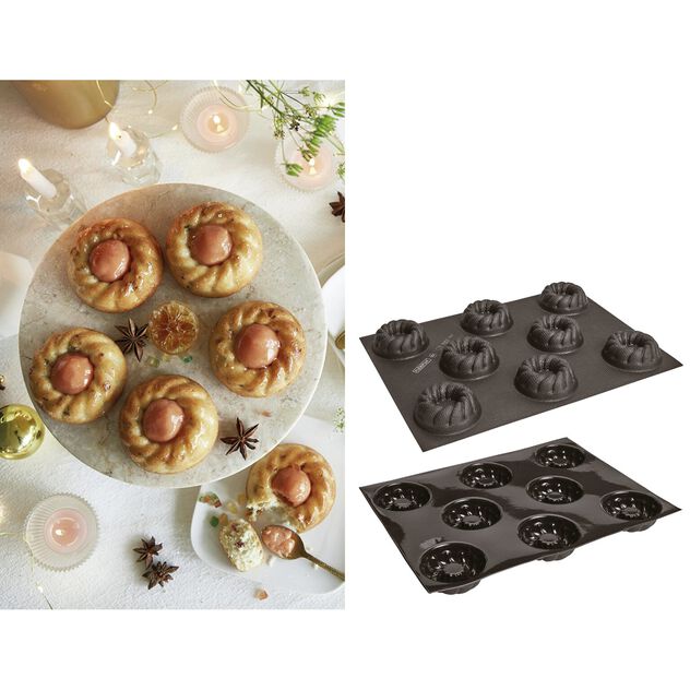 Mold Flexipan multiple, fluted crowns image number 0