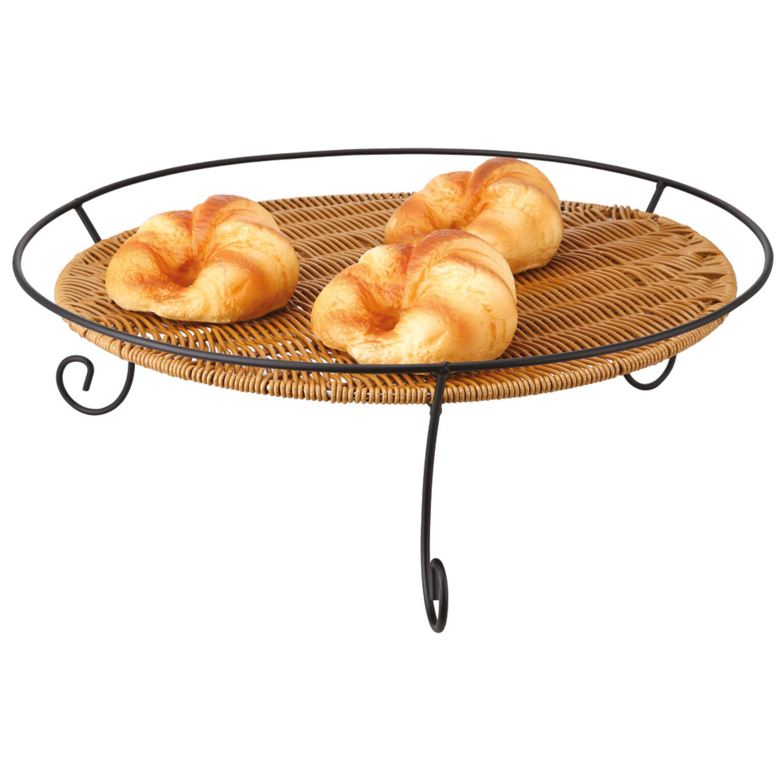 Basket with black wire stand