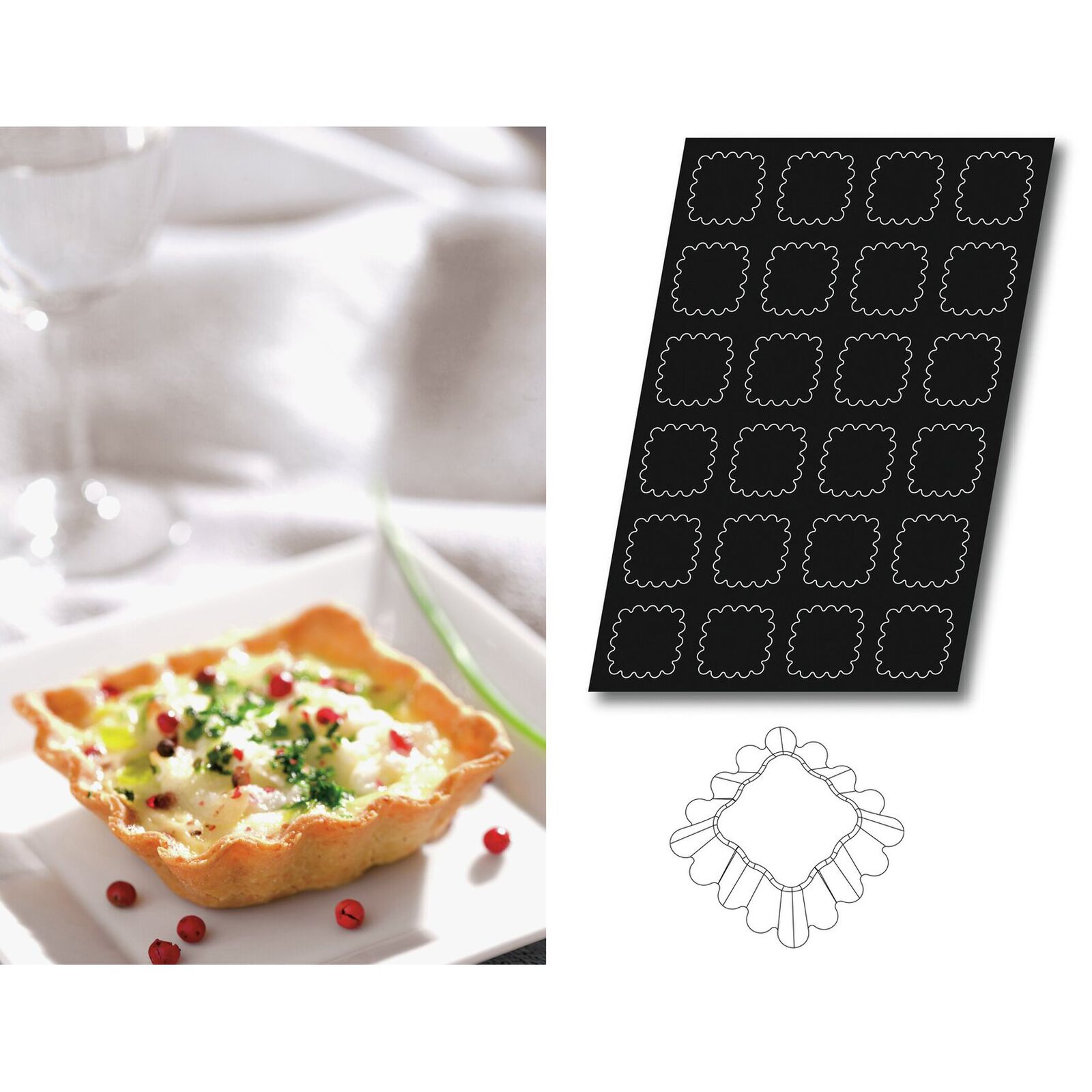 Mold Flexipan multiple Fluted Tartlets image number null