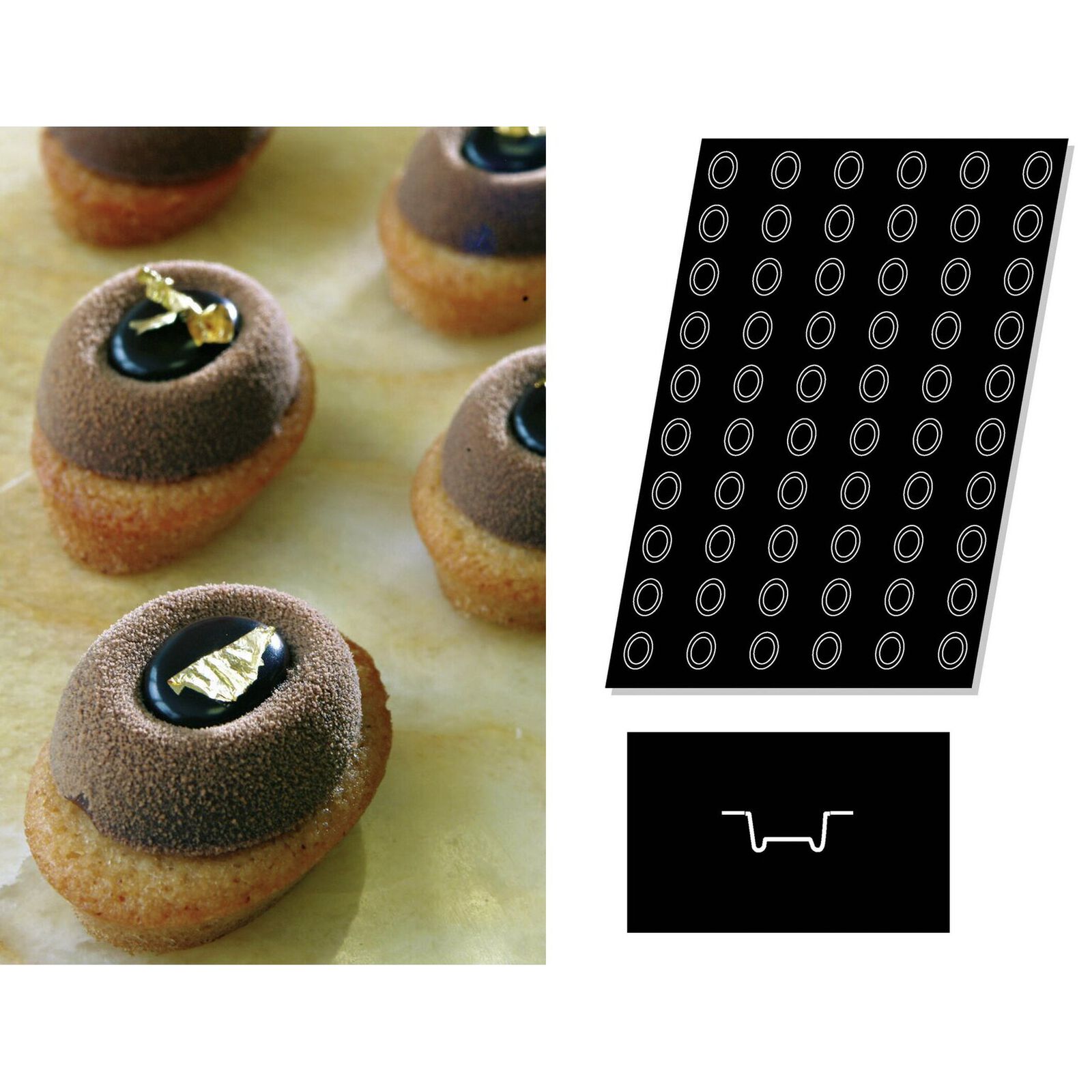 Mold Flexipan multiple Small Oval Savarins image number null