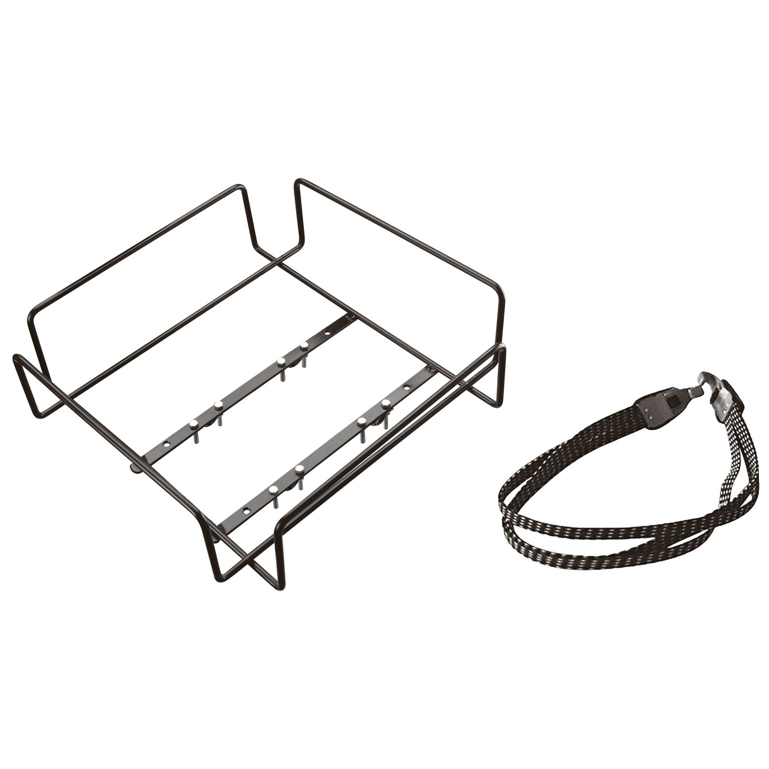 Bicycle basket rack and elastic hook